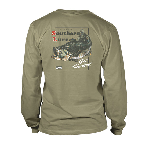 Adult Long Sleeve Tee - Bass Magazine - Khaki