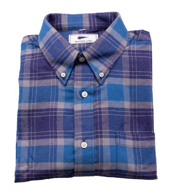 Youth & Toddler Flannel Shirt - Blue Grey