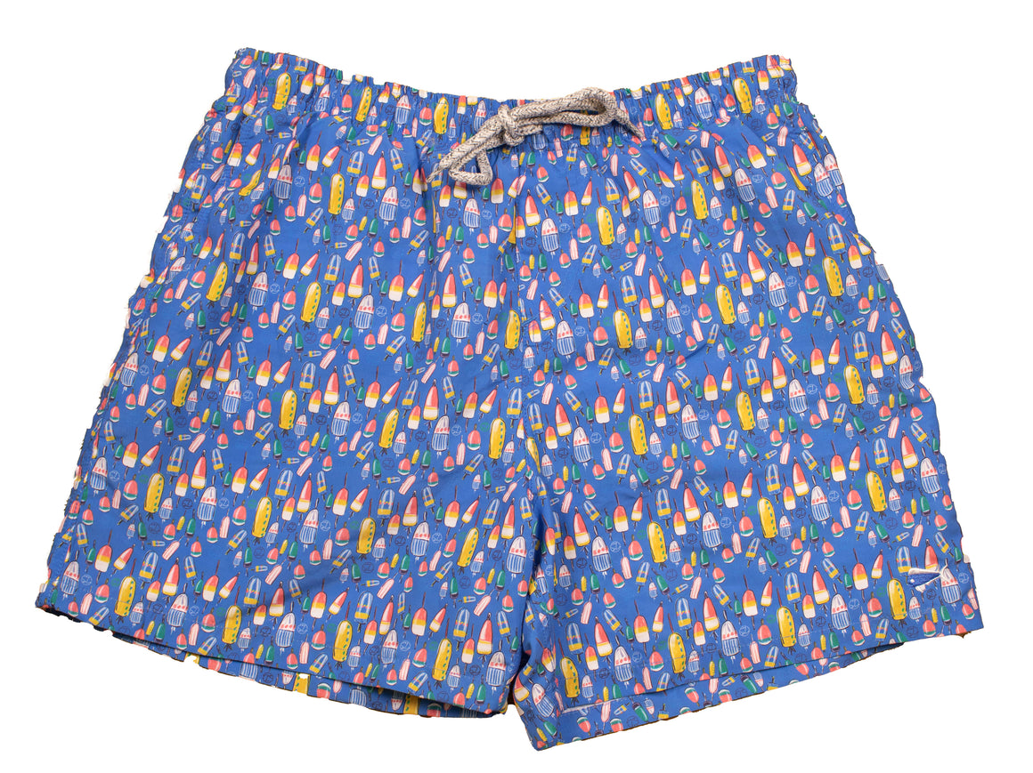 Boy's Youth Printed Swim - Bobbers - Ocean Blue