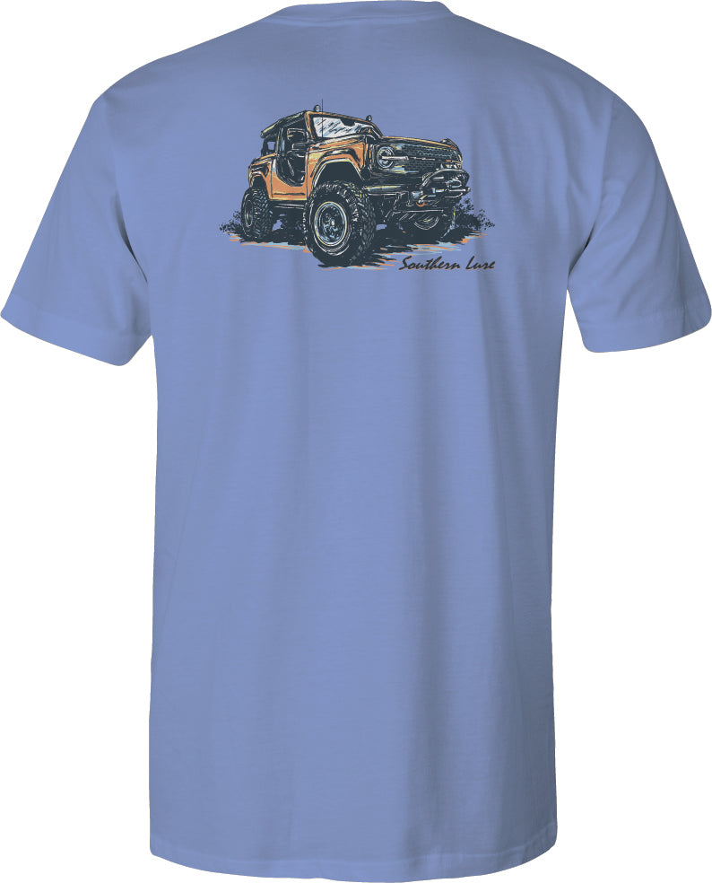 Adult Short Sleeve Tee Bucking Bronco - Dusk