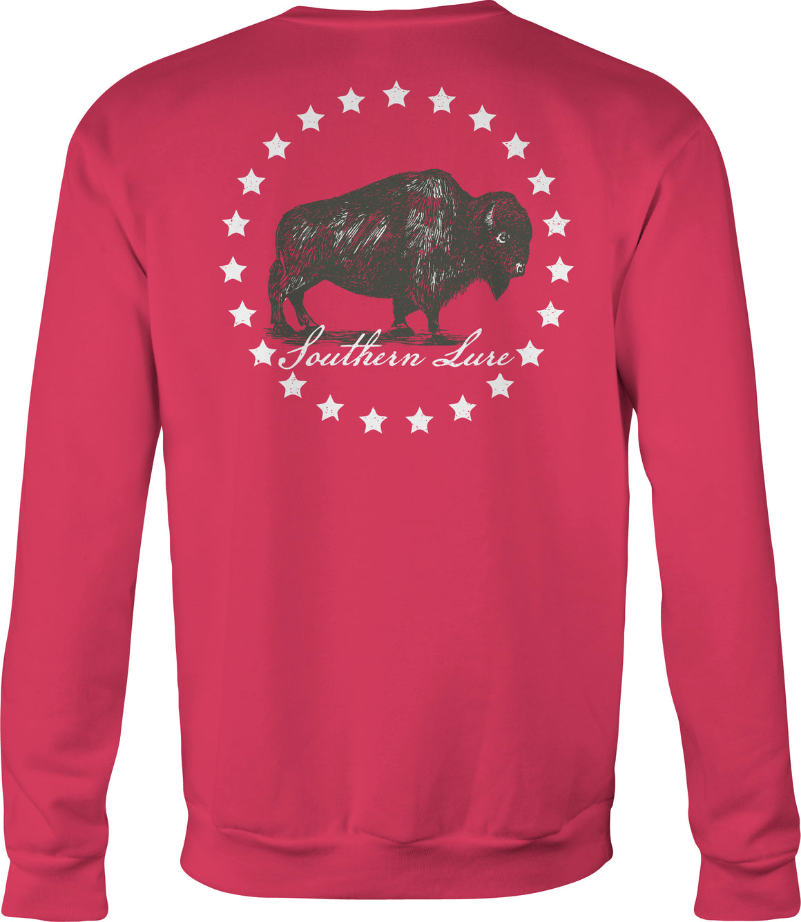 Youth & Toddler Crew Neck Fleece - Buffalo Stars - Red