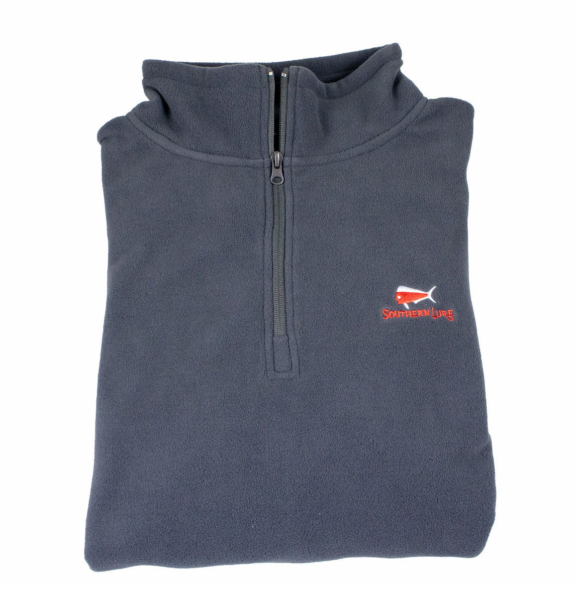 Adult Solid Quarter Zip Fleece Pullover - Charcoal