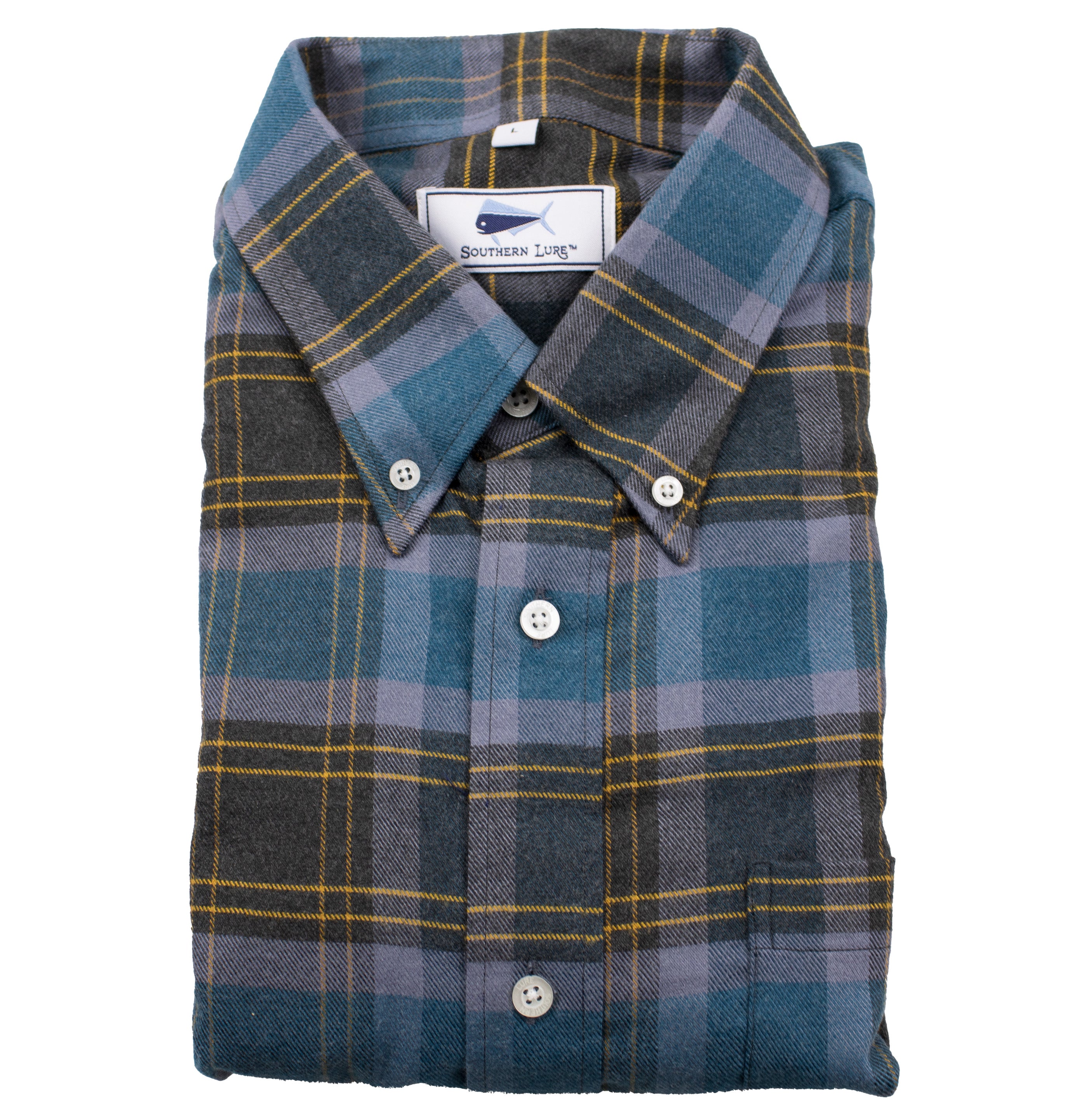 Adult Flannel Shirt - Charcoal Gold Adult Flannel Shirt - Charcoal Gold
