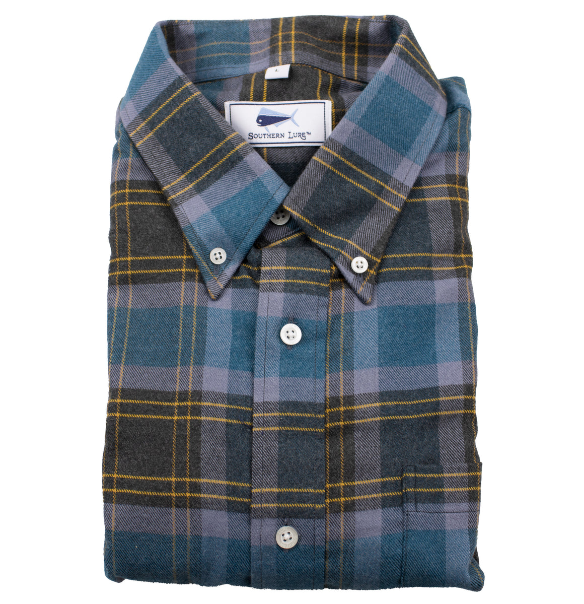 Adult Flannel Shirt - Charcoal Gold