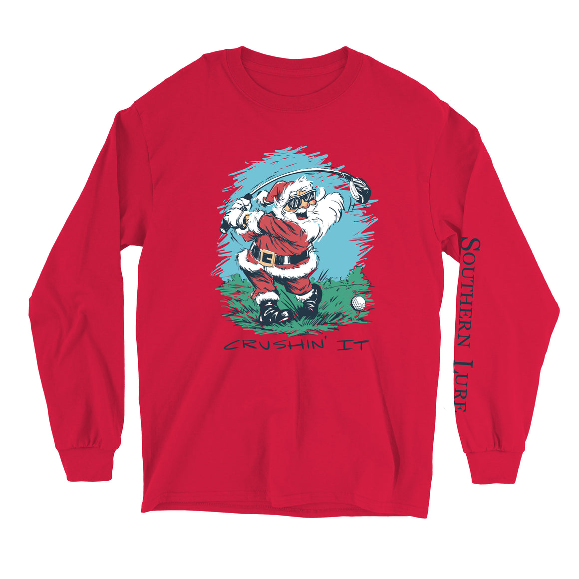 Youth & Toddler - Long Sleeve Tee - Crushin' It Holiday - Red