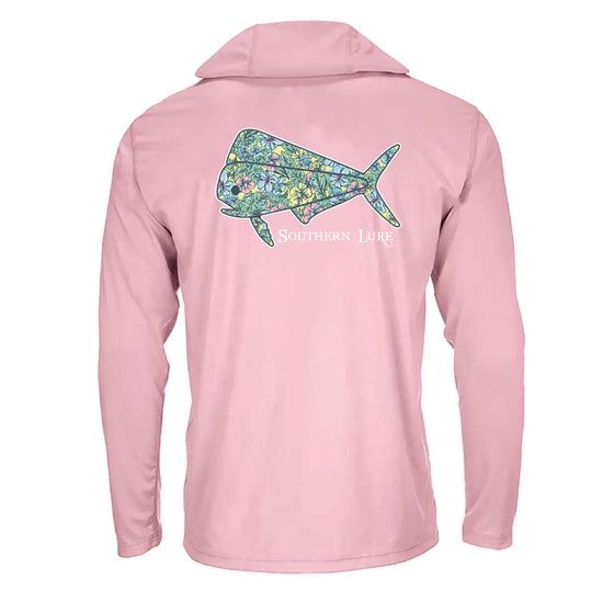 Women's Long Sleeve Hoodie UV50 Performance - Feeling Floral - Pink