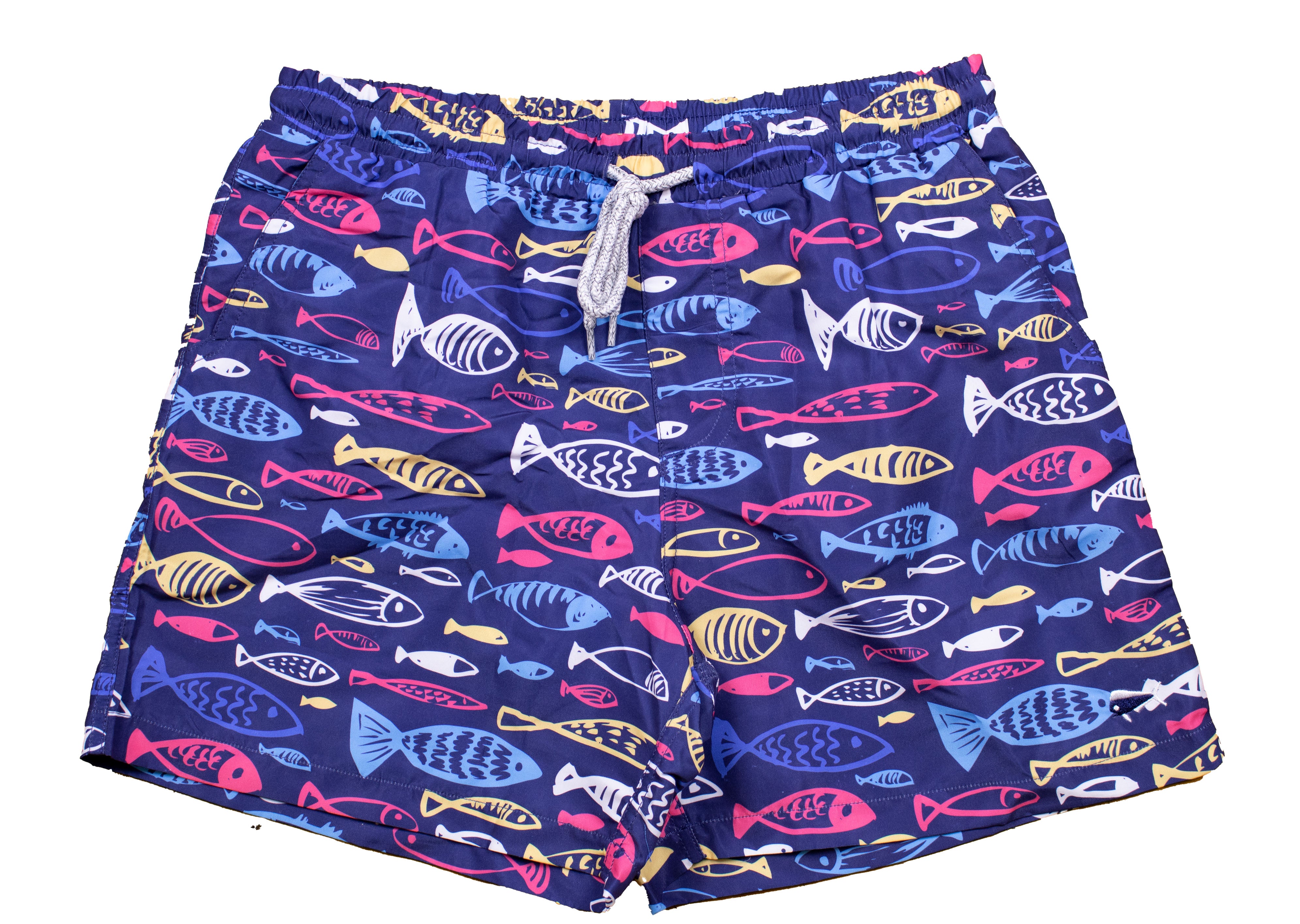 Youth & Toddler Printed Swim-Fishy Fishy-Midnight Navy