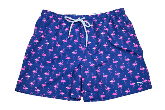 Men's Printed Swim -  Flamingo - Navy