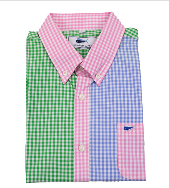 Men's Long Sleeve Sport Shirt - Fun Times Gingham