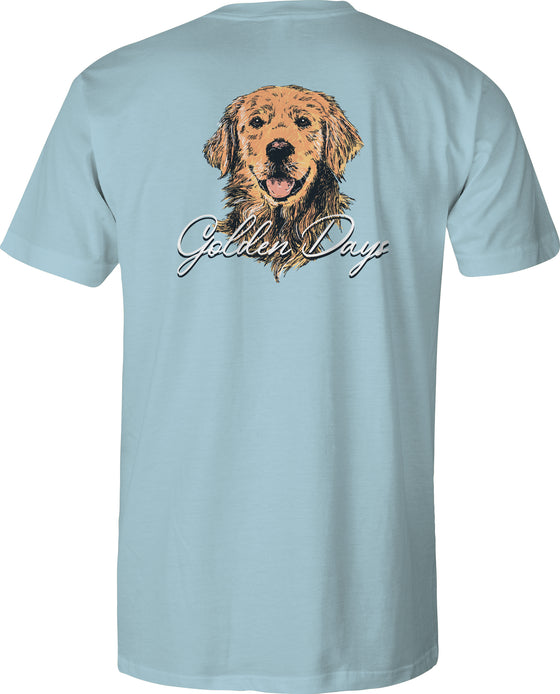 Adult Short Sleeve Tee - Golden Days - Sky Blue