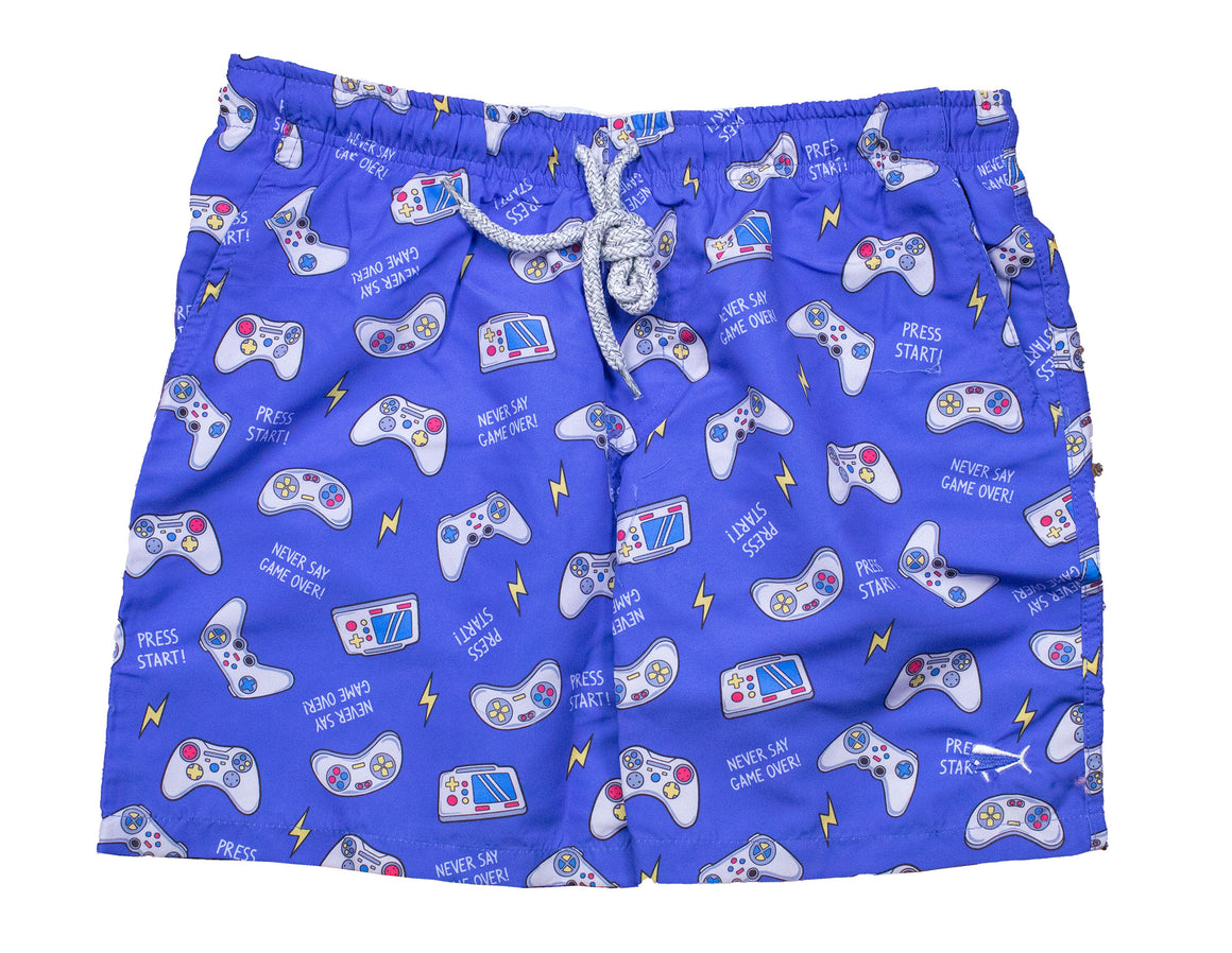 Boy's Youth Printed Swim - Game Time - Dusk