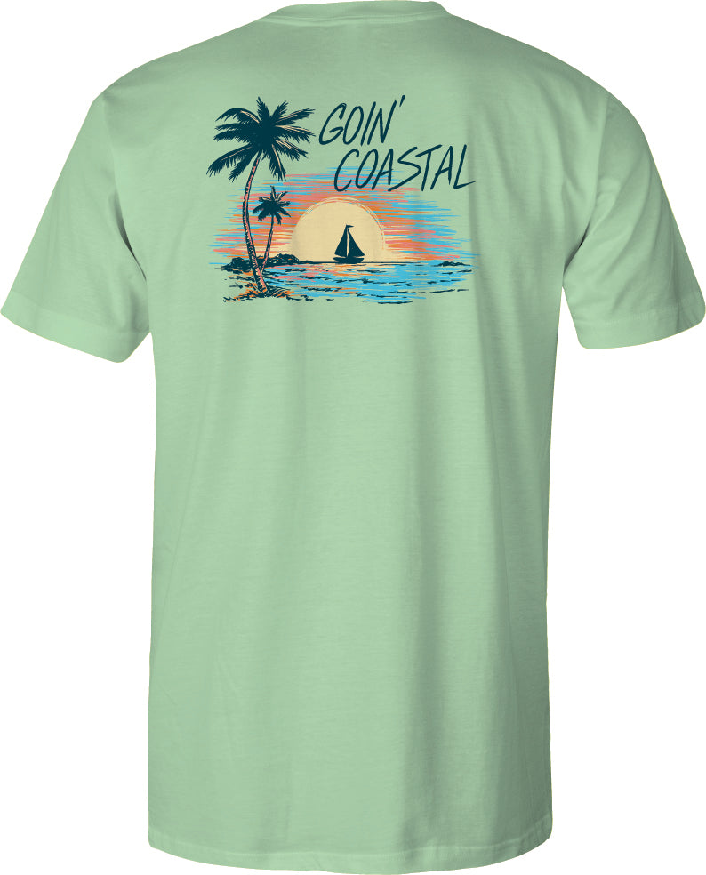 Adult Short Sleeve Tee Goin' Coastal - Mint