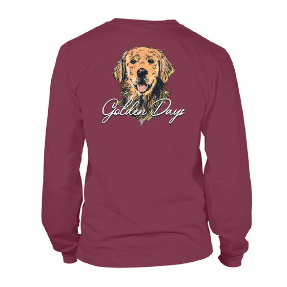 Youth Long Sleeve Tee - Golden Days - Burgandy