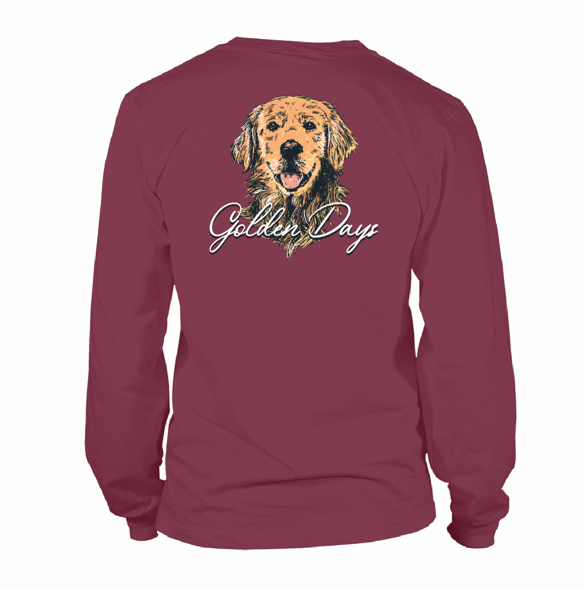 Youth Long Sleeve Tee - Golden Days - Burgandy