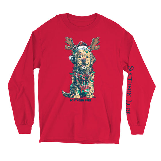 Youth & Toddler - Long Sleeve Tee - Holiday Golden - Red
