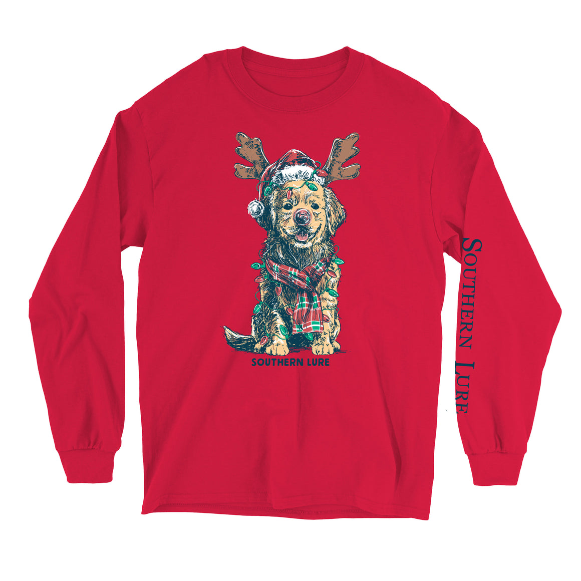 Youth & Toddler - Long Sleeve Tee - Holiday Golden - Red