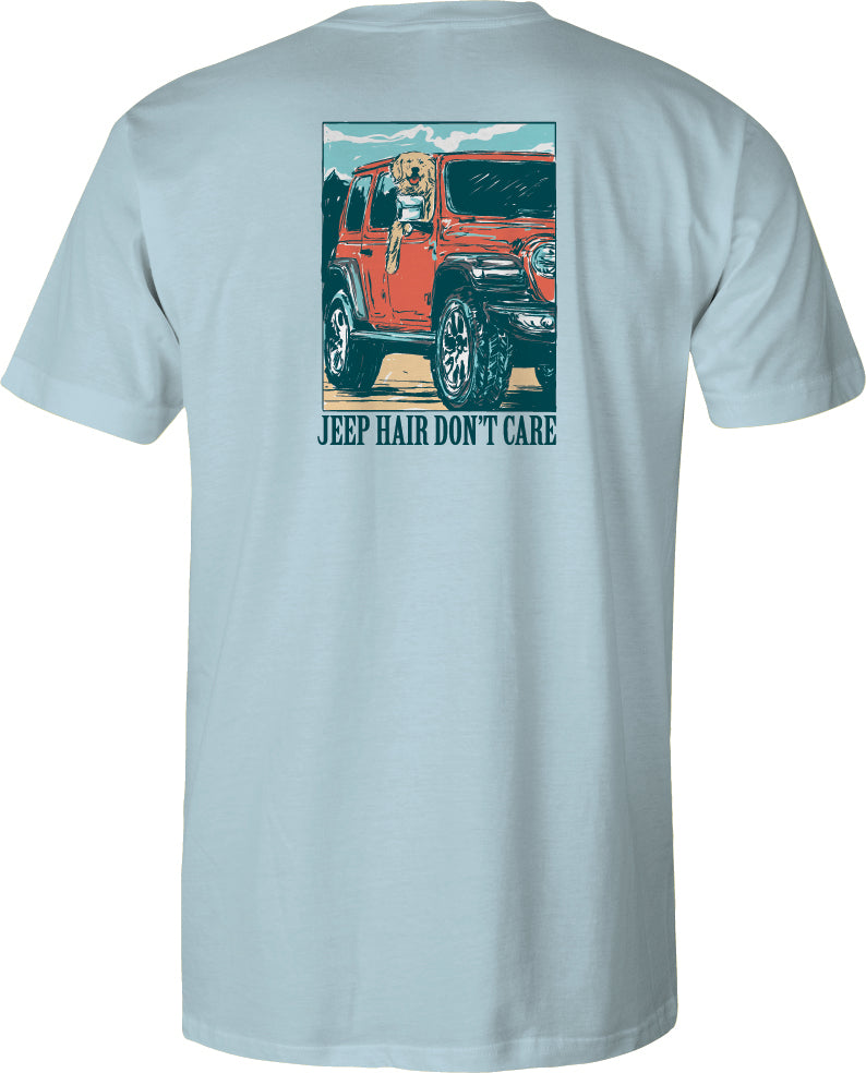 Toddler Short Sleeve Tee - Jeep Hair - Sky Blue