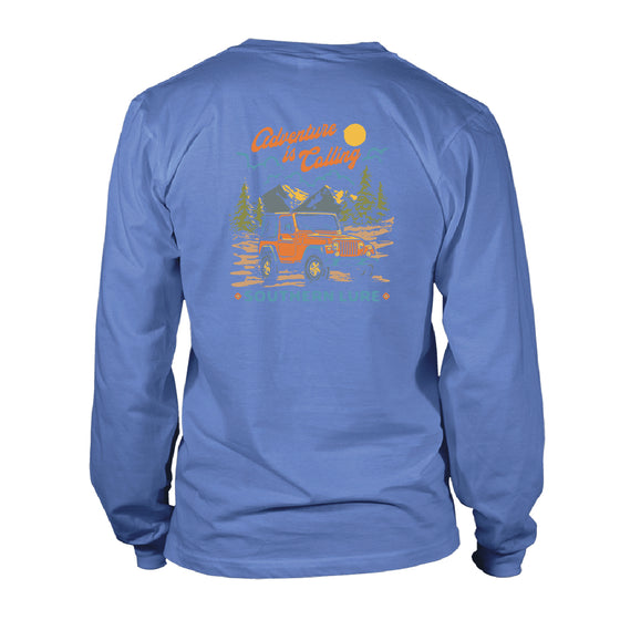 Adult Long Sleeve Tee - Adventure Jeep - Slate