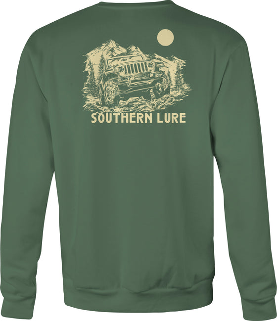 Adult Crew Neck Fleece Jeeper Mtn - Oak Green