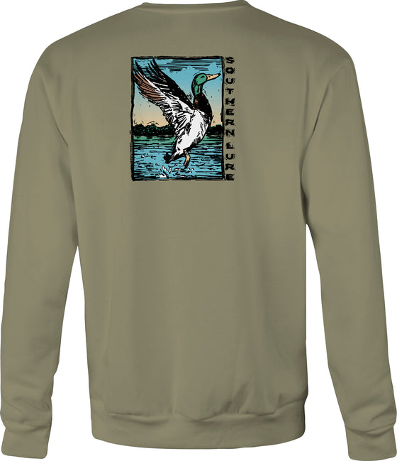 Youth & Toddler Crew Neck Fleece Lino Mallard - Khaki