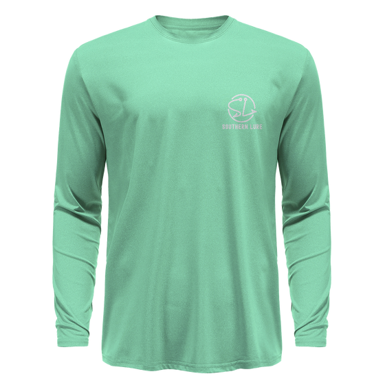 Youth & Toddler Long Sleeve UV50 Performance Tee Shirts - Solid - Mint