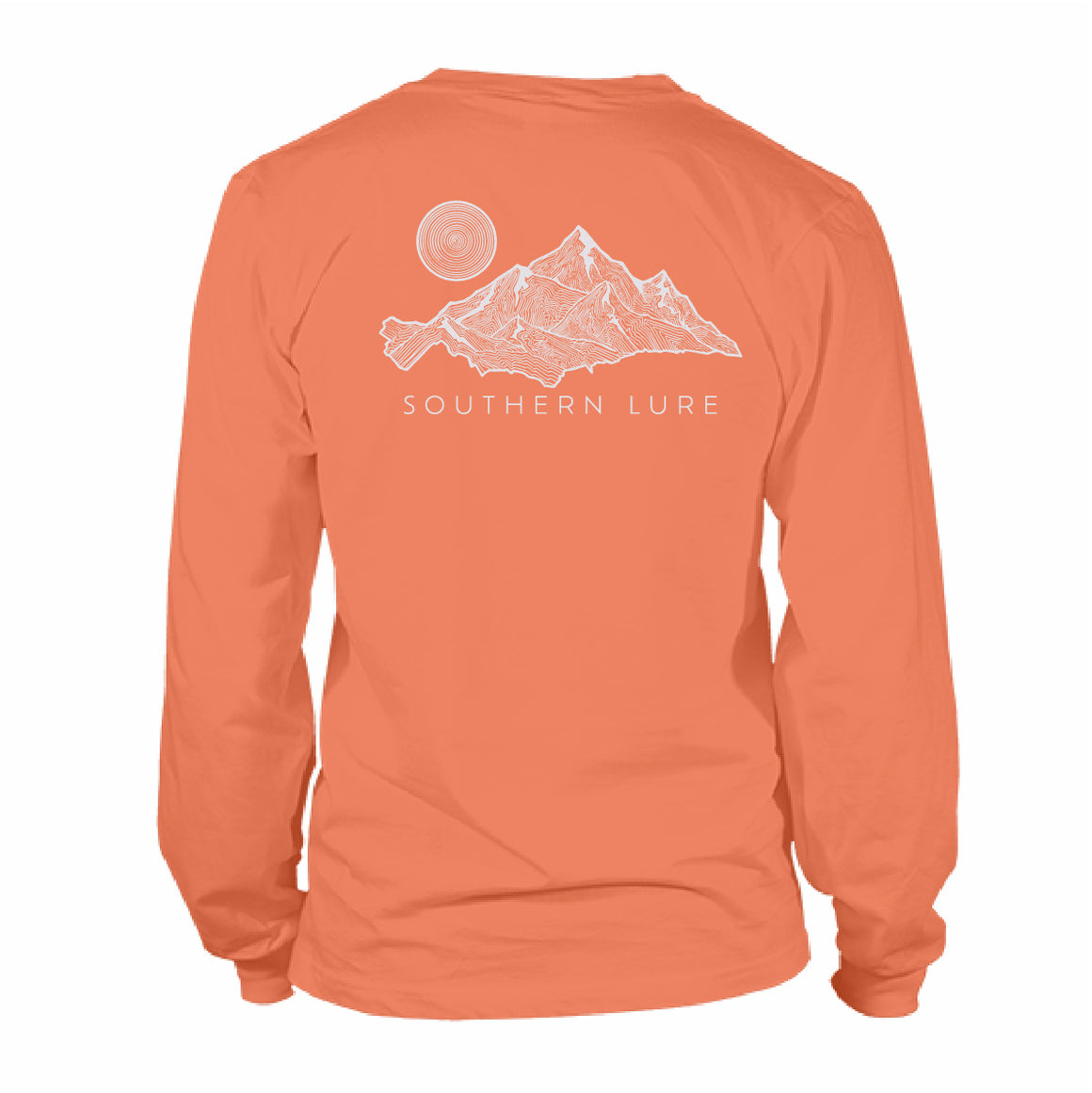 Men's Long Sleeve UV50 Performance - Mtn Lines - Burnt Orange