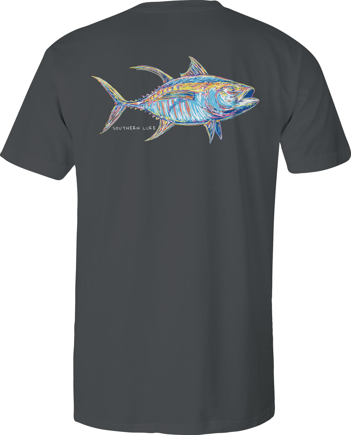 Adult Short Sleeve Tee - Neon Tuna - Black Wash