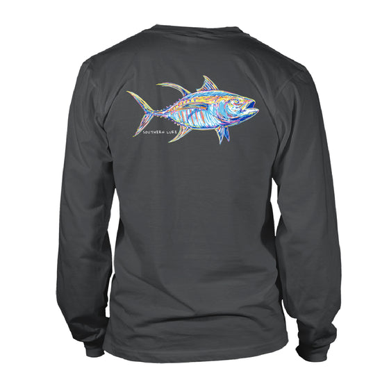 Youth Long Sleeve Tee - Neon Tuna - Black Wash