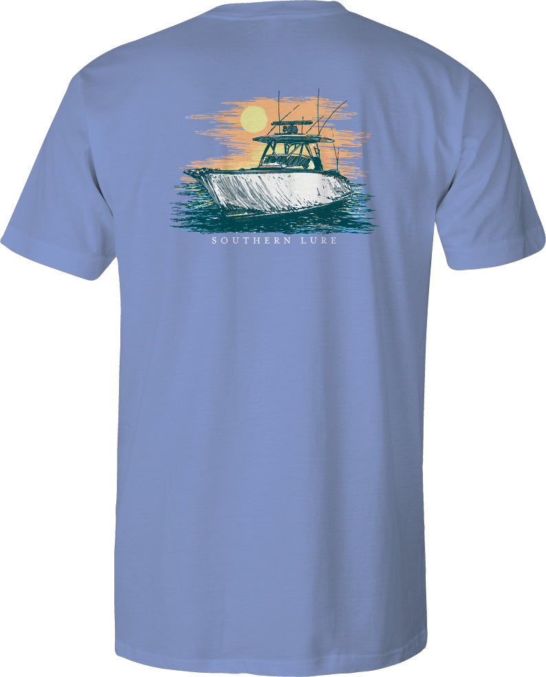 Short Sleeve Tee  No Wake Zone - Dusk