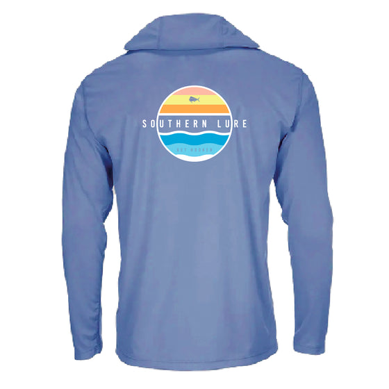 Women's Long Sleeve Hoodie UV50 Performance - Ocean Circle - Dusk