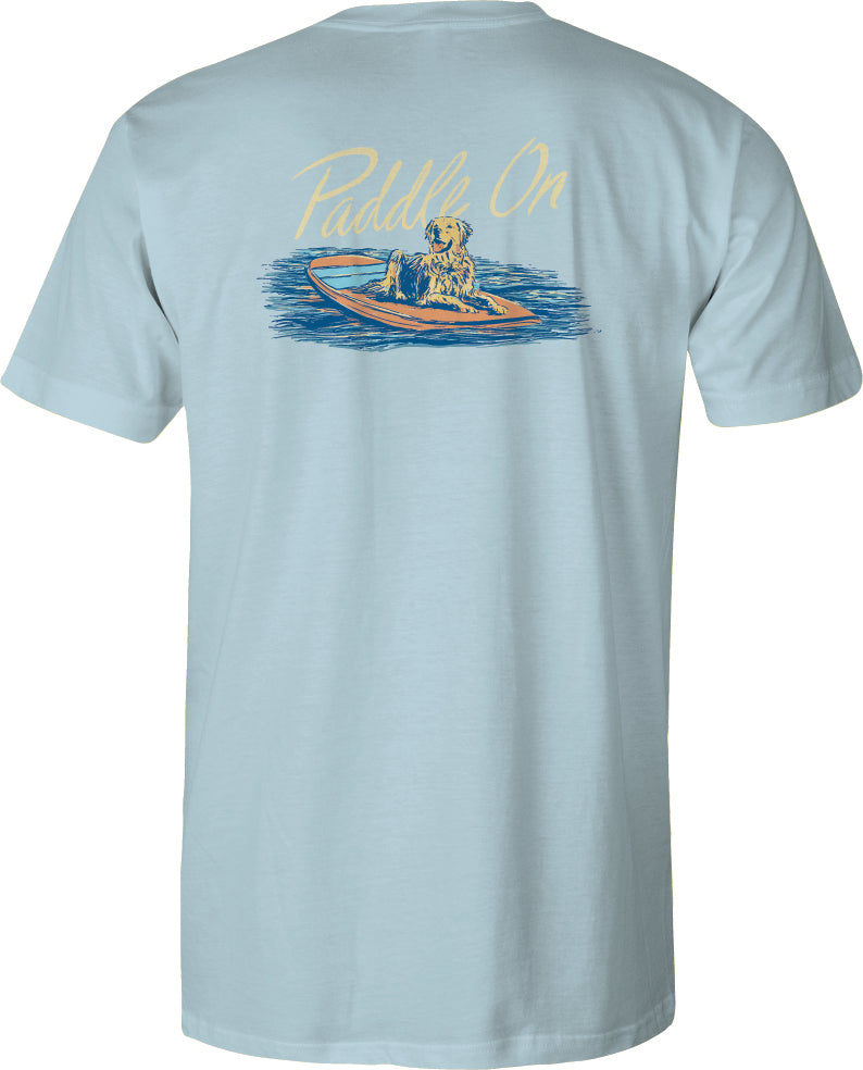 Youth & Toddler Short Sleeve Tee Paddle On - Sky Blue