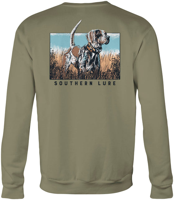 Youth & Toddler Crew Neck Fleece - Pointer Ready - Khaki