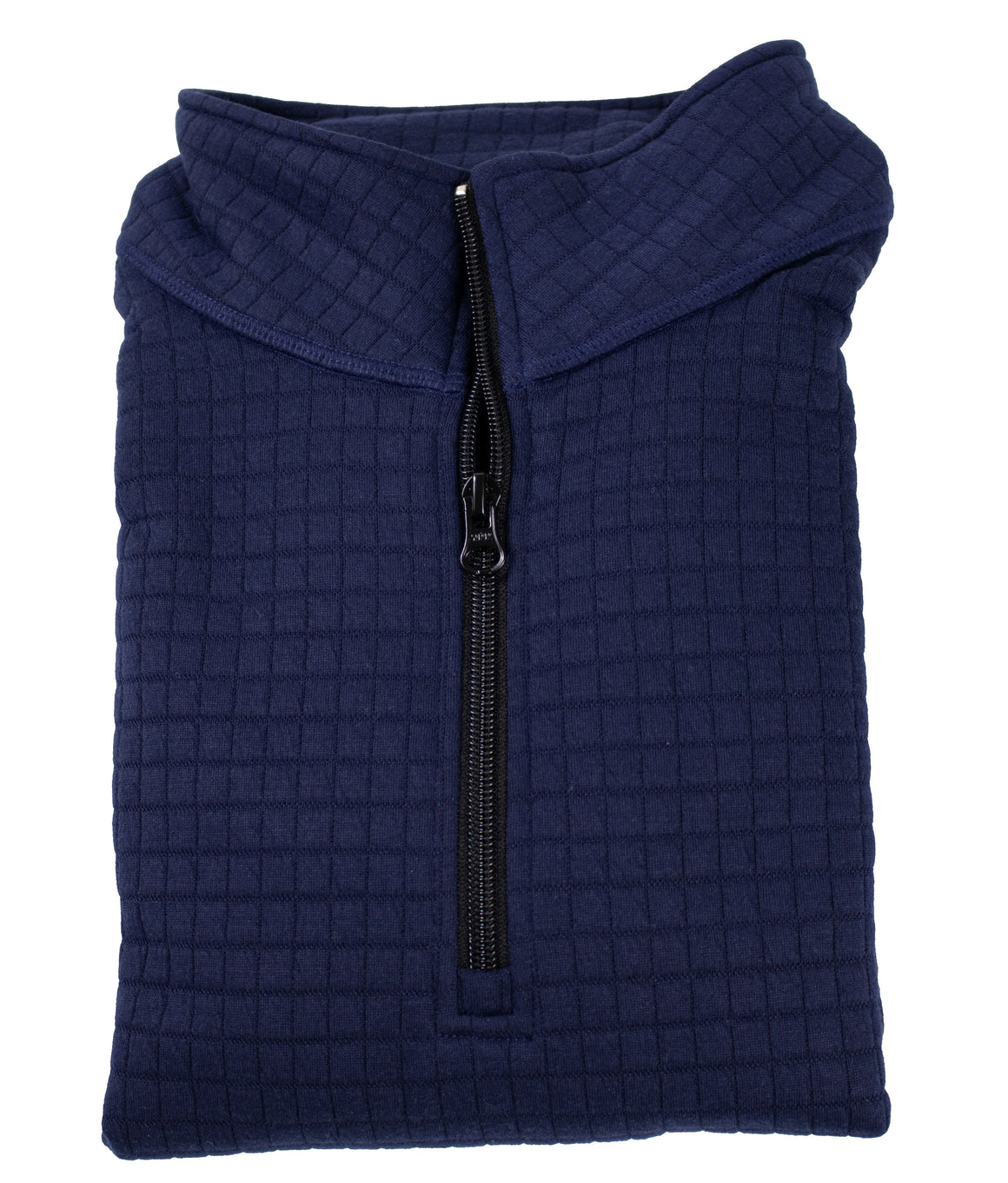 Adult Quilted Quarter Zip Fleece Pullover - Navy