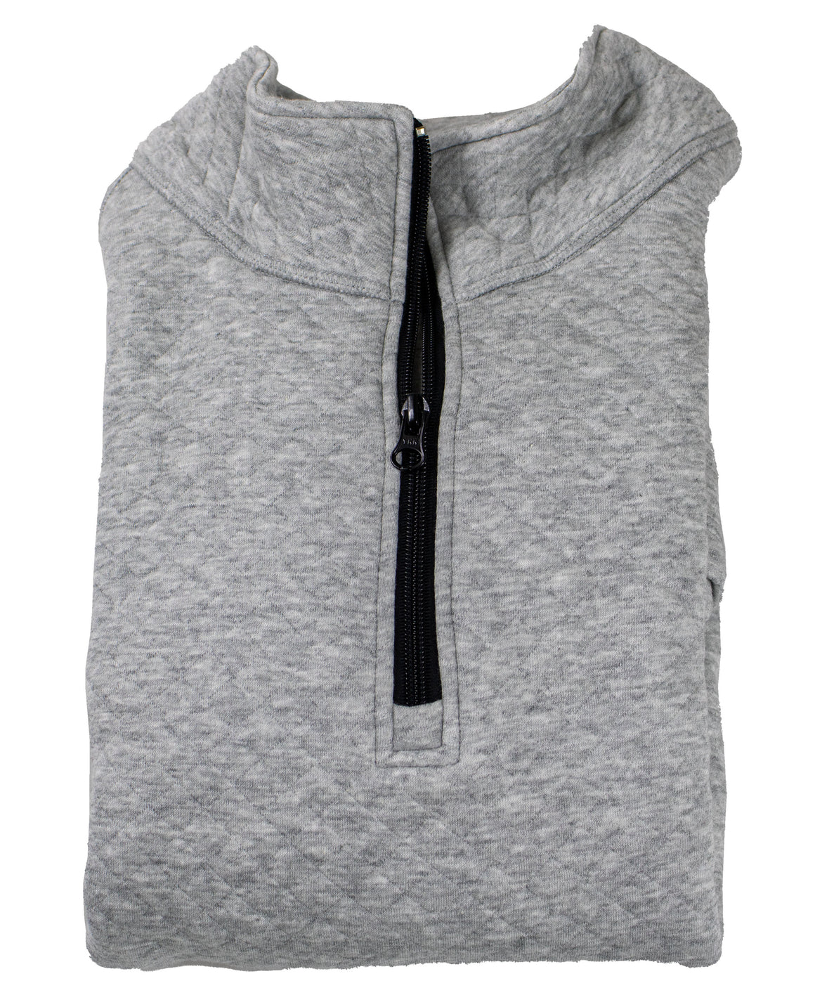 Adult Quilted Quarter Zip Fleece Pullover - Glacier Gray