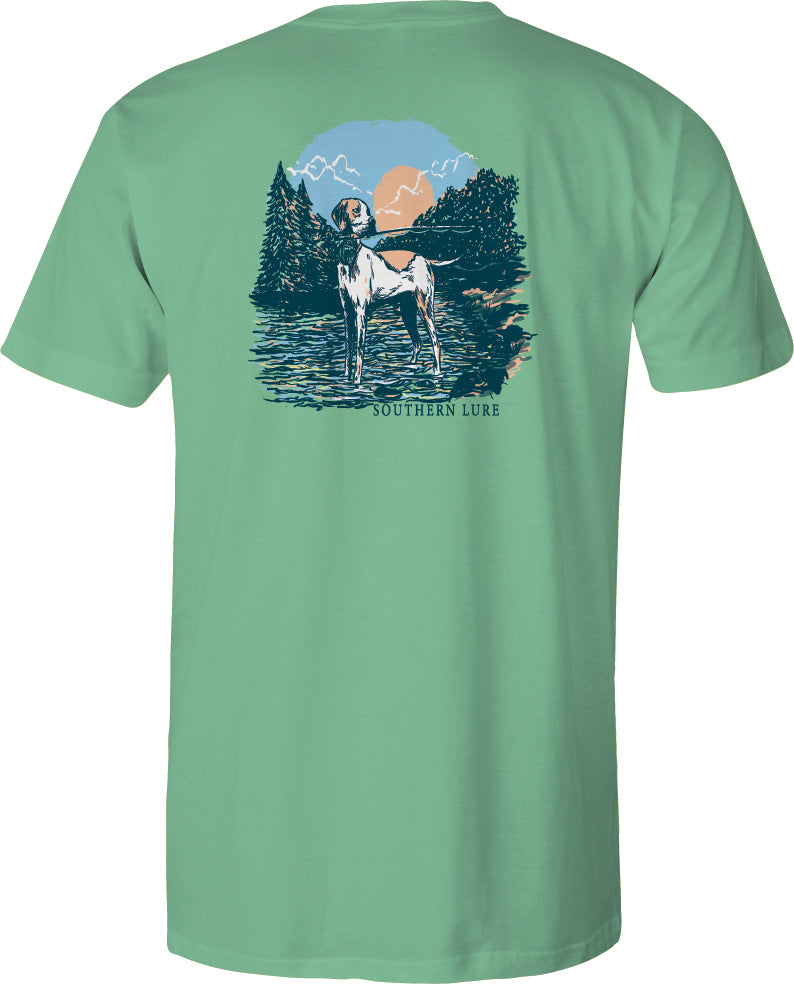 Adult Short Sleeve Tee - Rod Pup V2 - Seafoam
