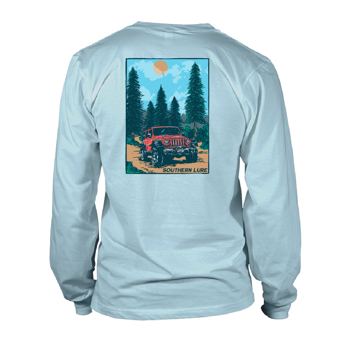 Adult Long Sleeve Tee - 4X4 - Sky Blue