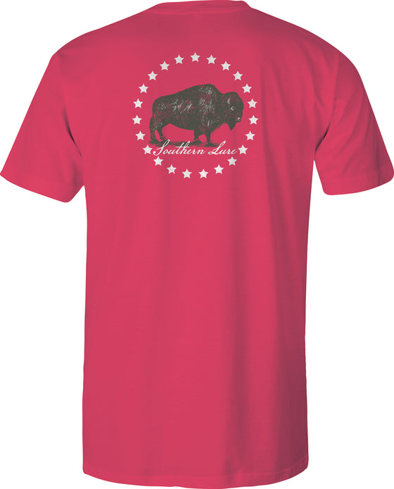 Toddler Short Sleeve Tee - Buffalo Stars - Red