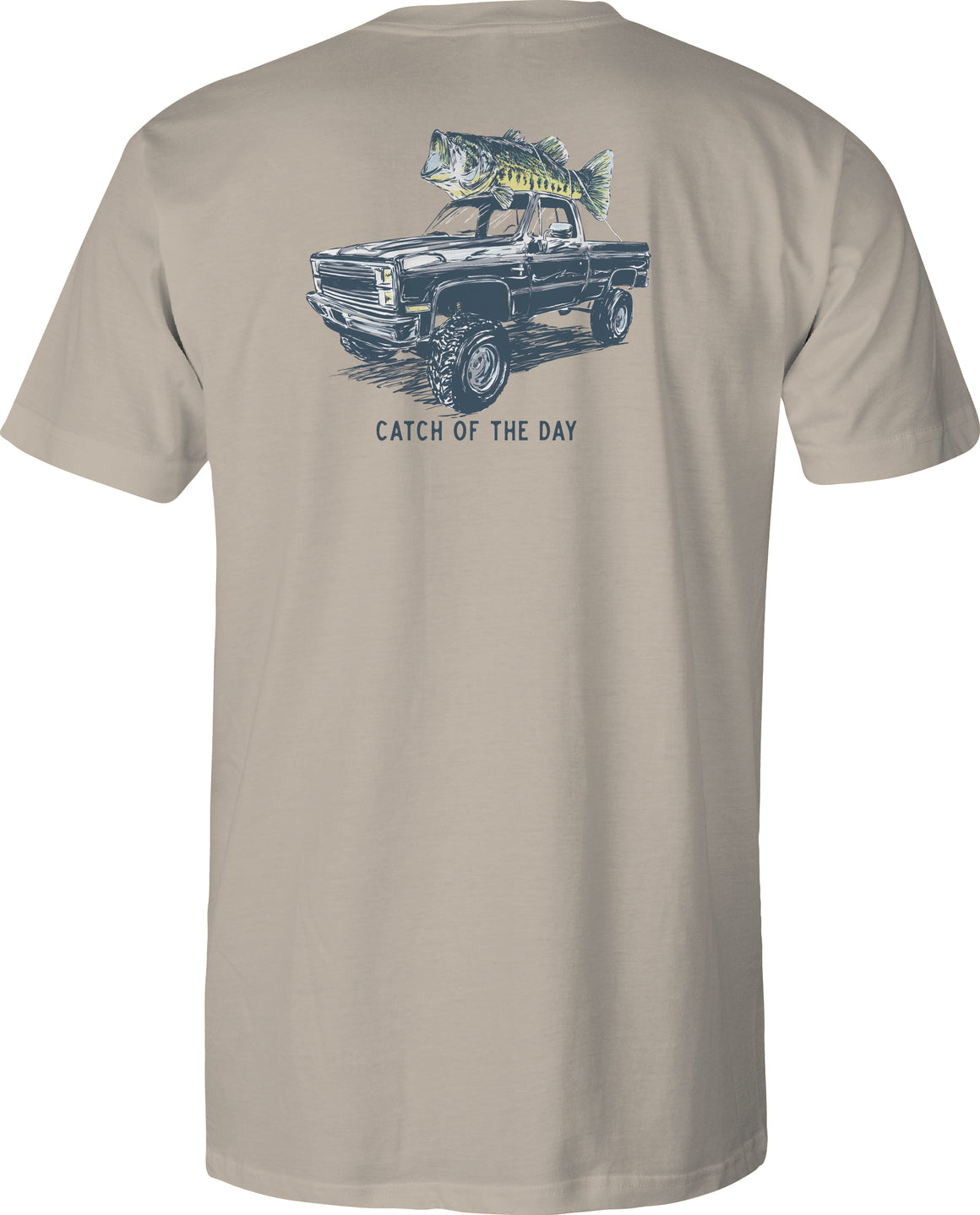 Adult Short Sleeve Tee  COTD V4 Bass - Sand