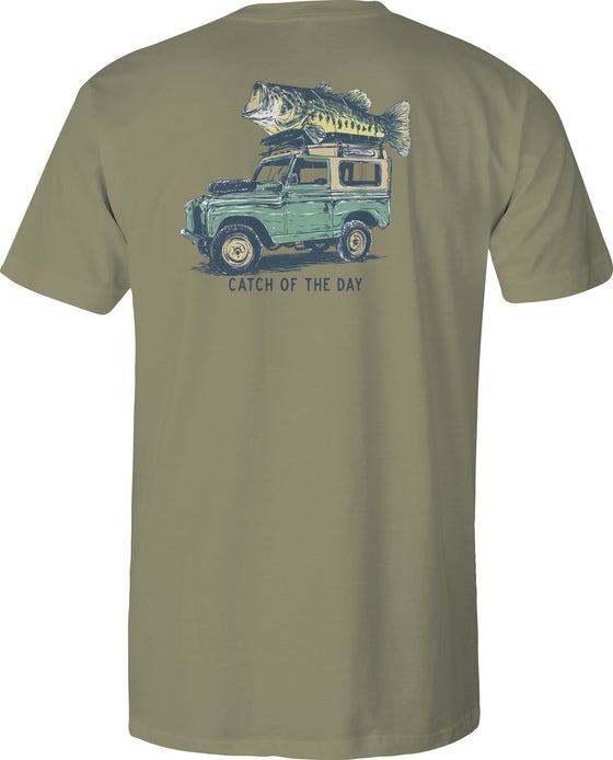 Youth & Toddler Short Sleeve Tee Catch of the Day V4 - Khaki