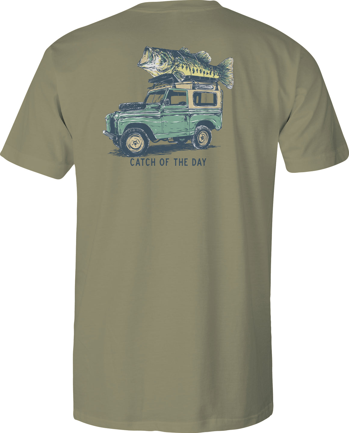 Youth & Toddler Short Sleeve Tee Catch of the Day V4 - Khaki