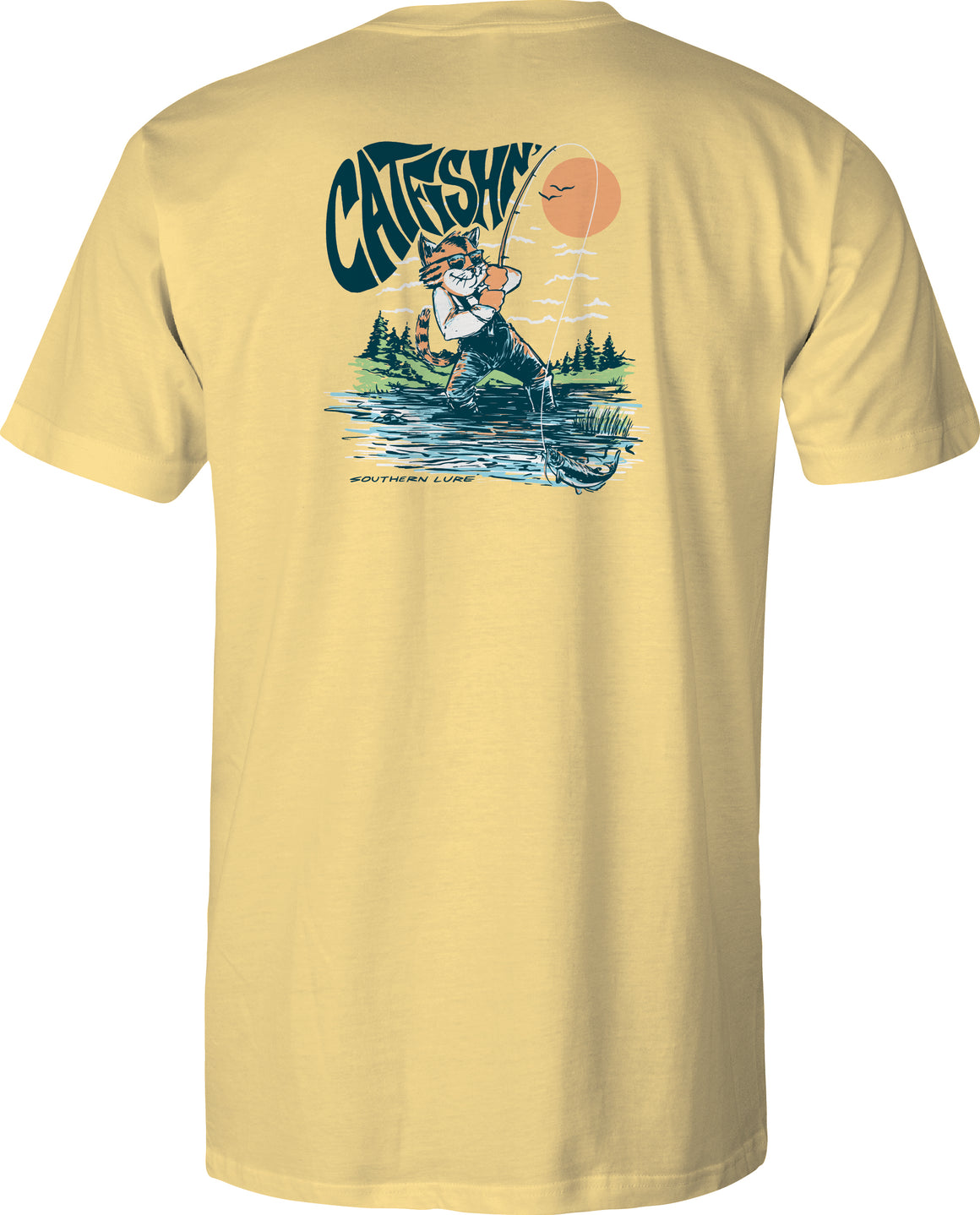 Youth & Toddler Short Sleeve Tee - Catfishin' - Yellow