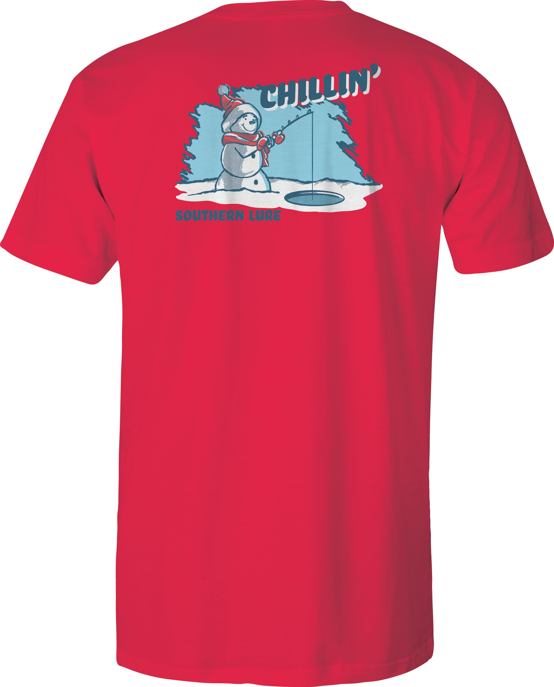 adult Short Sleeve Cotton Tee Chillin' - Red