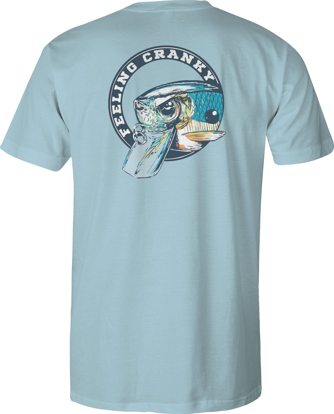 Adult Short Sleeve Tee Feeling Cranky -Sky Blue