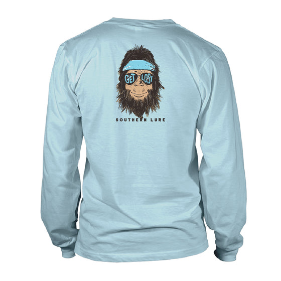 Adult Long Sleeve Tee Get Lost - Sky Blue