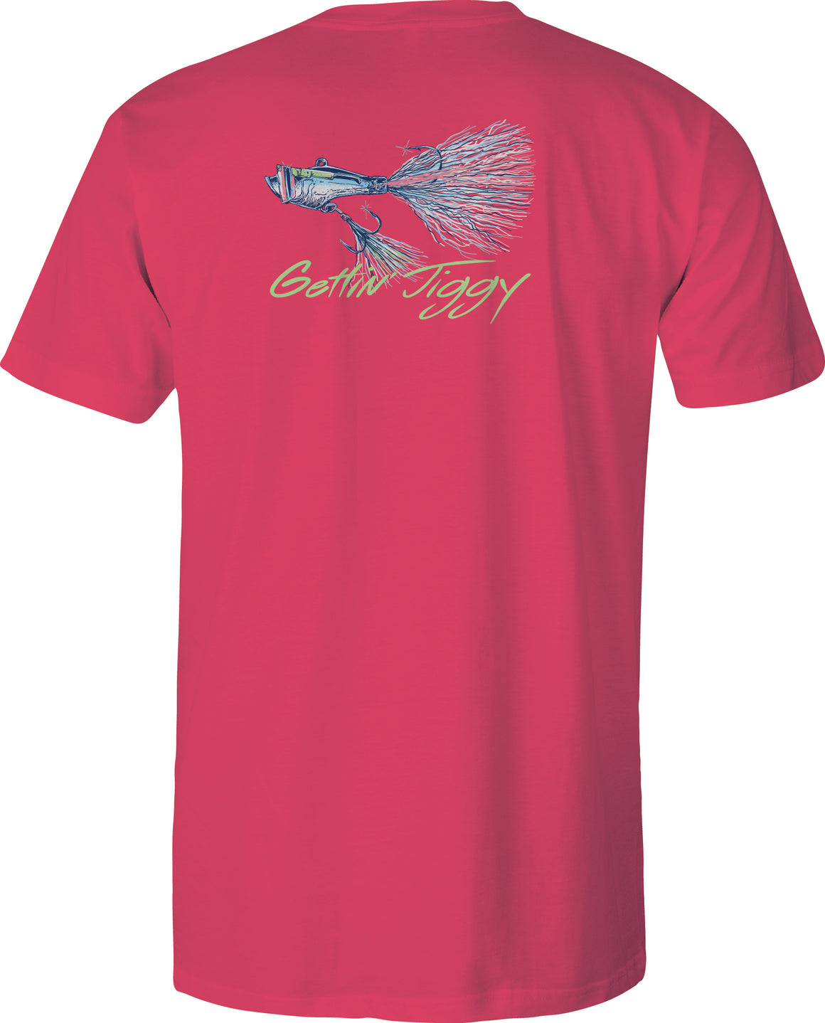 Men's Short Sleeve UV50 Performance - Gettin Jiggy - Red