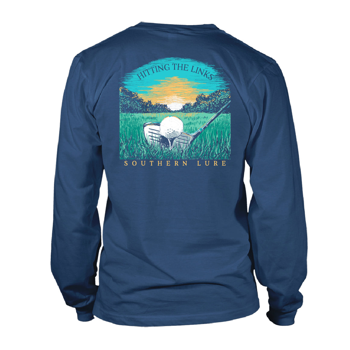 Youth & Toddler Long Sleeve Tee - Hitting the Links V2 - Slate