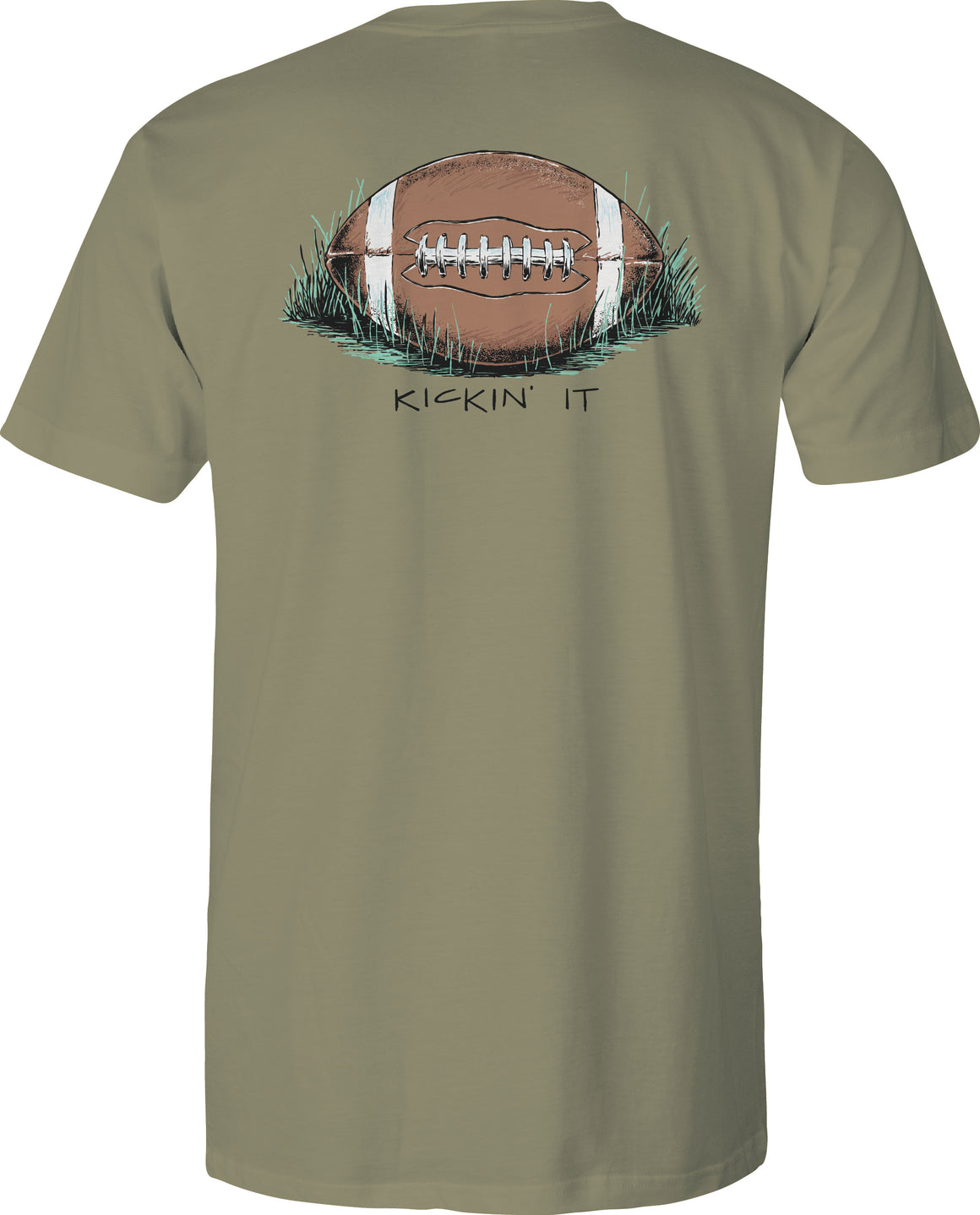 Adult Short Sleeve Tee Kickin It V3- Khaki