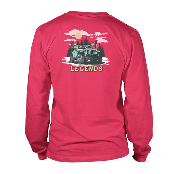 Adult Long Sleeve Tee - Legends - Red