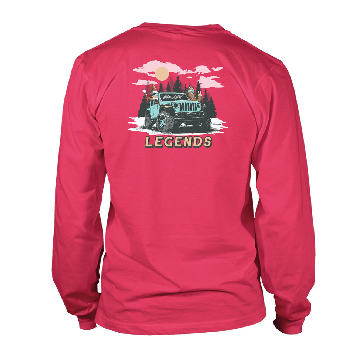 Adult Long Sleeve Tee - Legends - Red