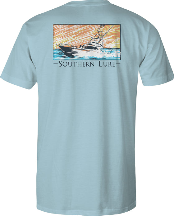 Youth & Toddler Short Sleeve Tee Making A Splash - Sky Blue